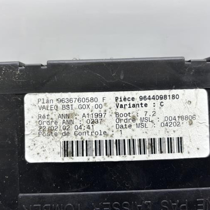 Boitier BSI PEUGEOT 307 Photo n°3