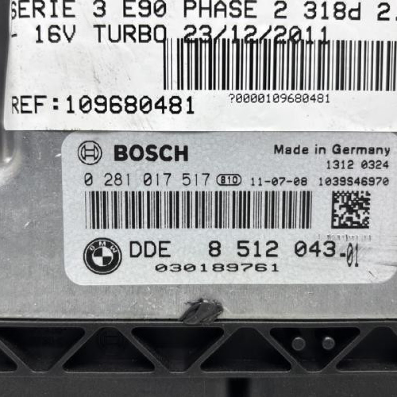 Calculateur moteur BMW SERIE 3 E90 Photo n°2