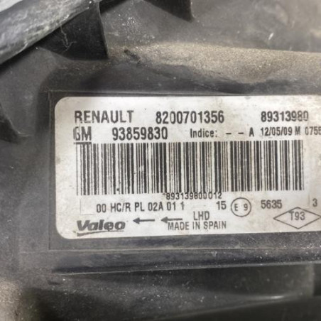 Optique avant principal droit (feux)(phare) RENAULT TRAFIC 2