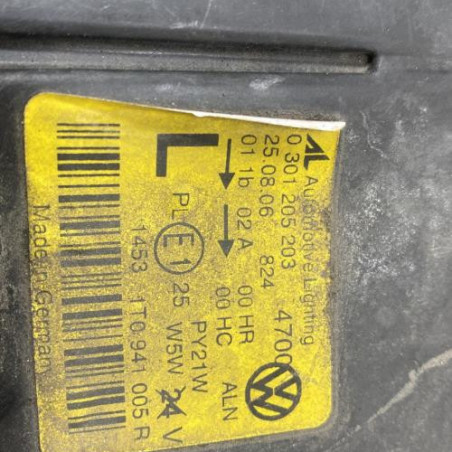 Optique avant principal gauche (feux)(phare) VOLKSWAGEN TOURAN 1