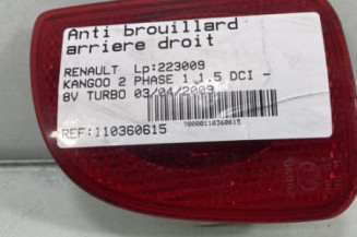 Anti brouillard arriere droit RENAULT KANGOO 2 Photo n°1