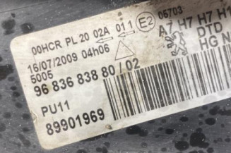 Optique avant principal droit (feux)(phare) PEUGEOT 207