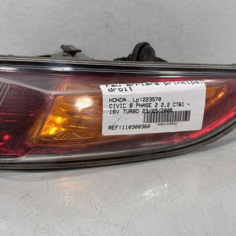 Feu arriere principal droit (feux) HONDA CIVIC 8 Photo n°1