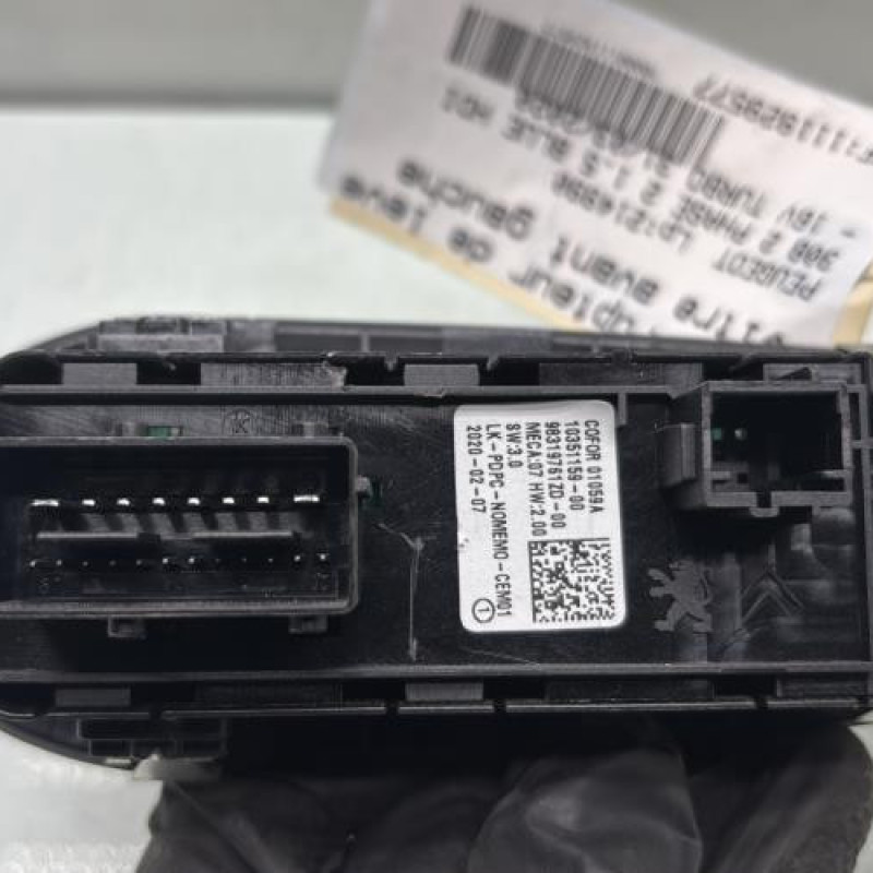 Interrupteur de leve vitre avant gauche PEUGEOT 308 2 Photo n°3