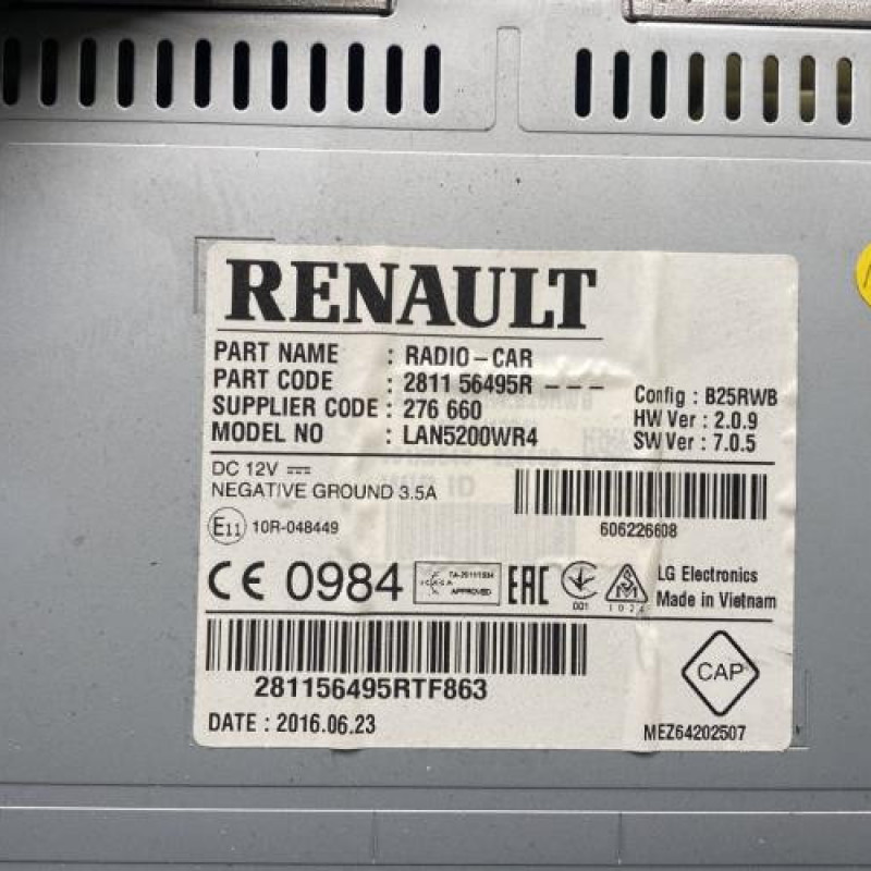 Autoradio d'origine RENAULT CAPTUR 1 Photo n°4