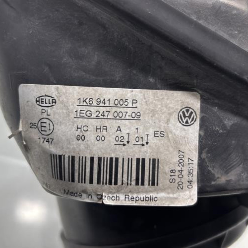 Optique avant principal gauche (feux)(phare) VOLKSWAGEN GOLF 5 Photo n°5