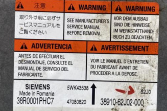 Boitier air bag SUZUKI SWIFT 3