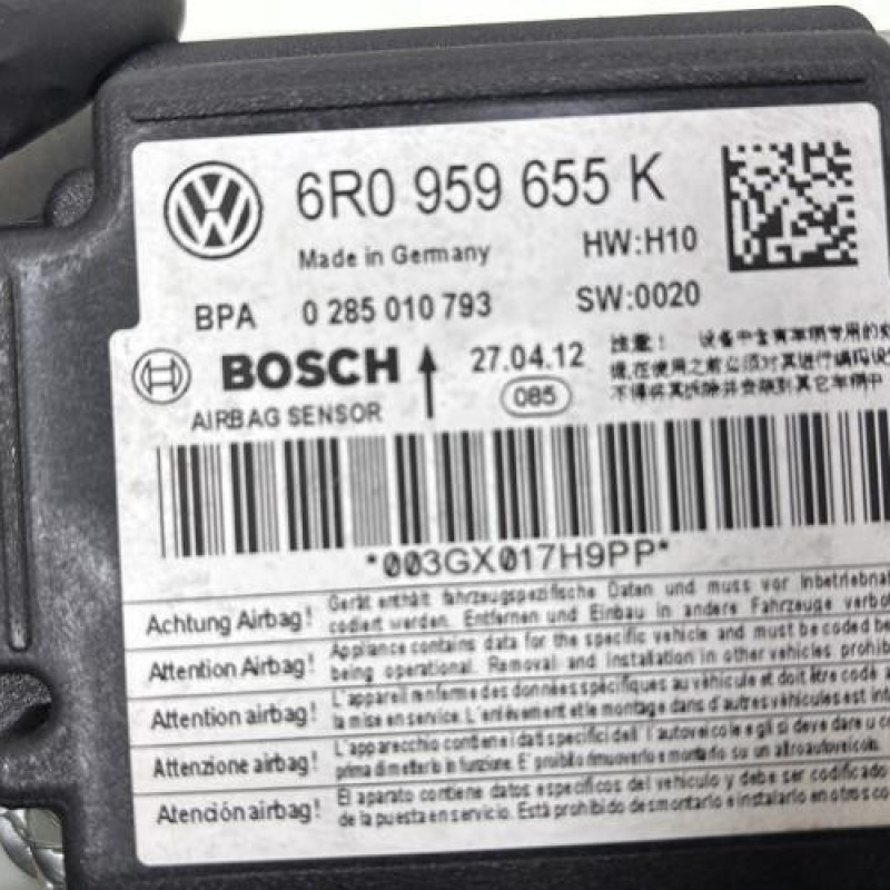 Boitier air bag VOLKSWAGEN POLO 5 Photo n°4