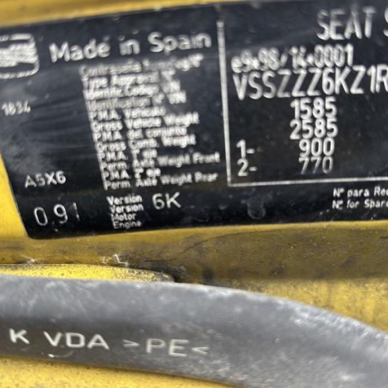 Optique avant principal gauche (feux)(phare) SEAT IBIZA 2 Photo n°19