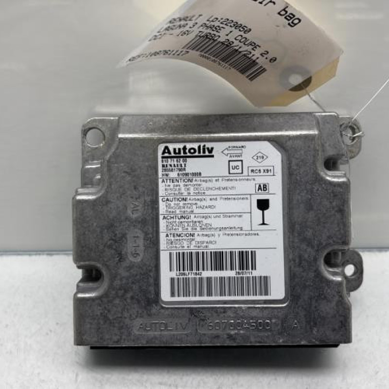 Boitier air bag RENAULT LAGUNA 3 Photo n°1