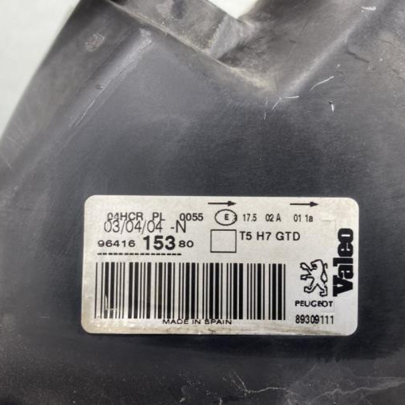 Optique avant principal gauche (feux)(phare) PEUGEOT 307 Photo n°6