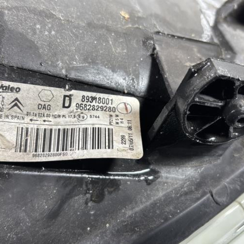 Optique avant principal droit (feux)(phare) PEUGEOT PARTNER 2 Photo n°5