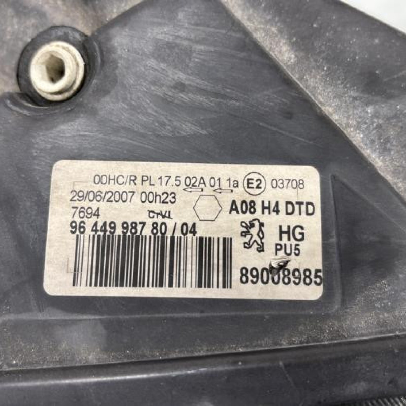 Optique avant principal droit (feux)(phare) PEUGEOT 1007 Photo n°4