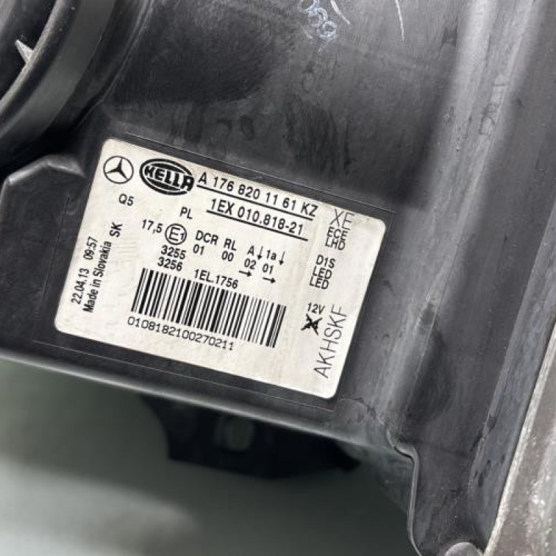 Optique avant principal gauche (feux)(phare) MERCEDES CLASSE A 176 Photo n°6