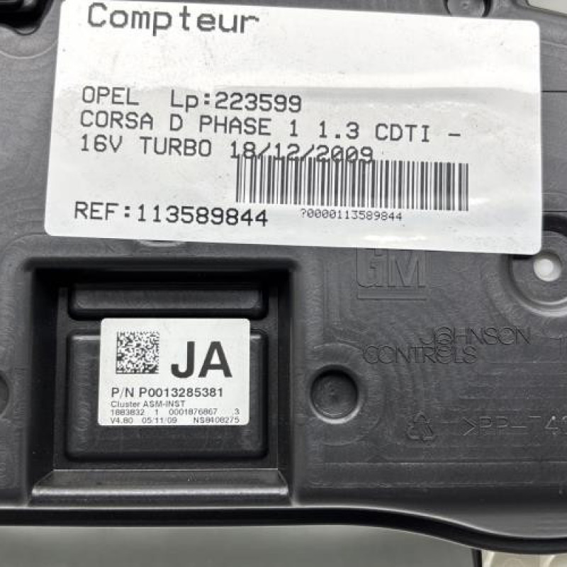 Compteur OPEL CORSA D Photo n°7