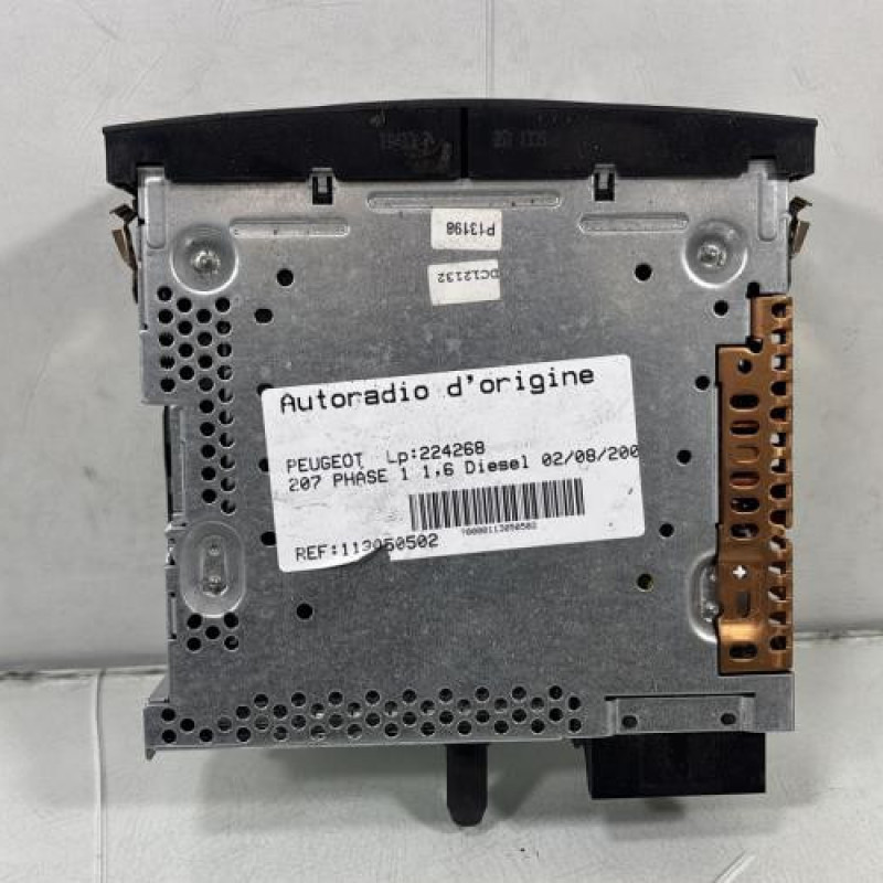 Autoradio d'origine PEUGEOT 207 Photo n°7