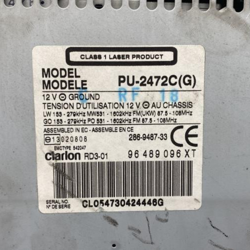 Autoradio d'origine CITROEN XSARA Photo n°3