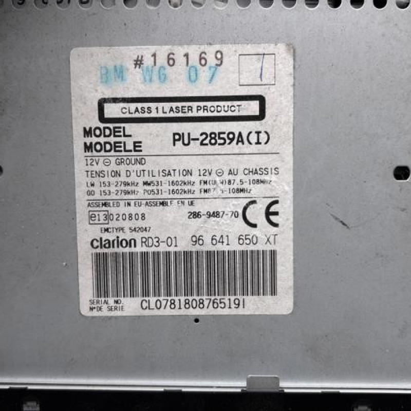 Autoradio d'origine CITROEN XSARA PICASSO Photo n°5