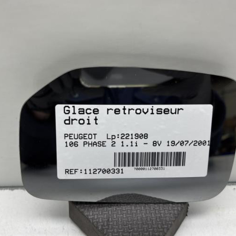 Glace retroviseur droit PEUGEOT 106 Photo n°1