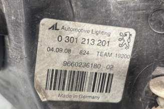 Optique avant principal gauche (feux)(phare) PEUGEOT 407