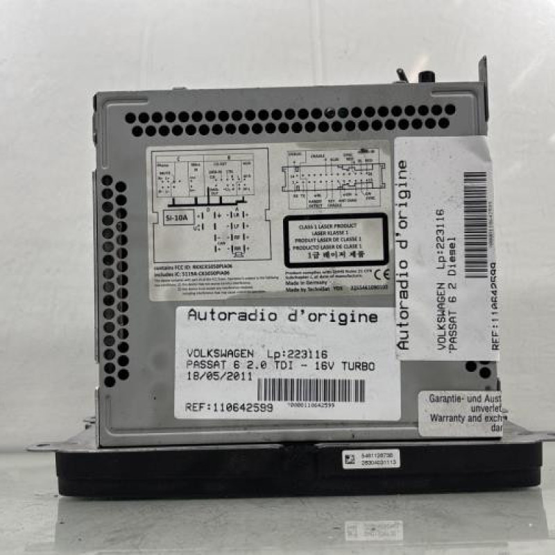 Autoradio d'origine VOLKSWAGEN PASSAT 6 Photo n°6