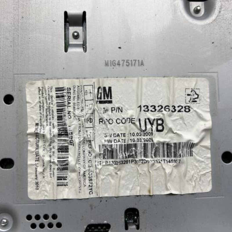 Autoradio d'origine CHEVROLET CRUZE Photo n°3