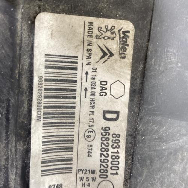 Optique avant principal droit (feux)(phare) PEUGEOT PARTNER 2 Photo n°4