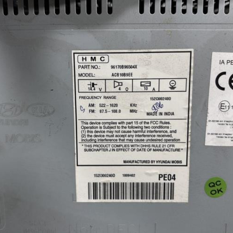 Autoradio d'origine HYUNDAI I 10 2 Photo n°4