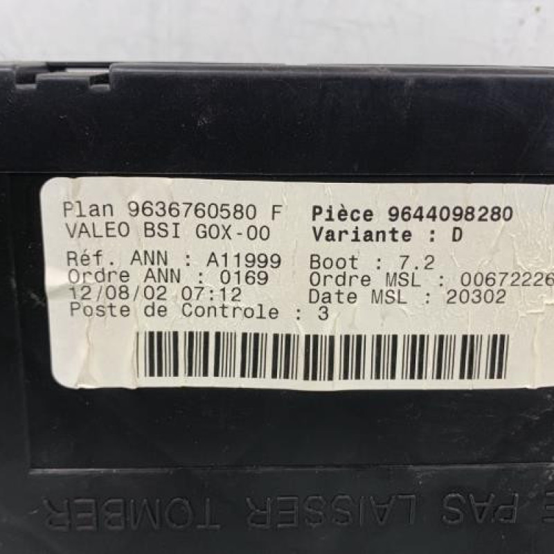 Boitier BSI PEUGEOT 307 Photo n°4