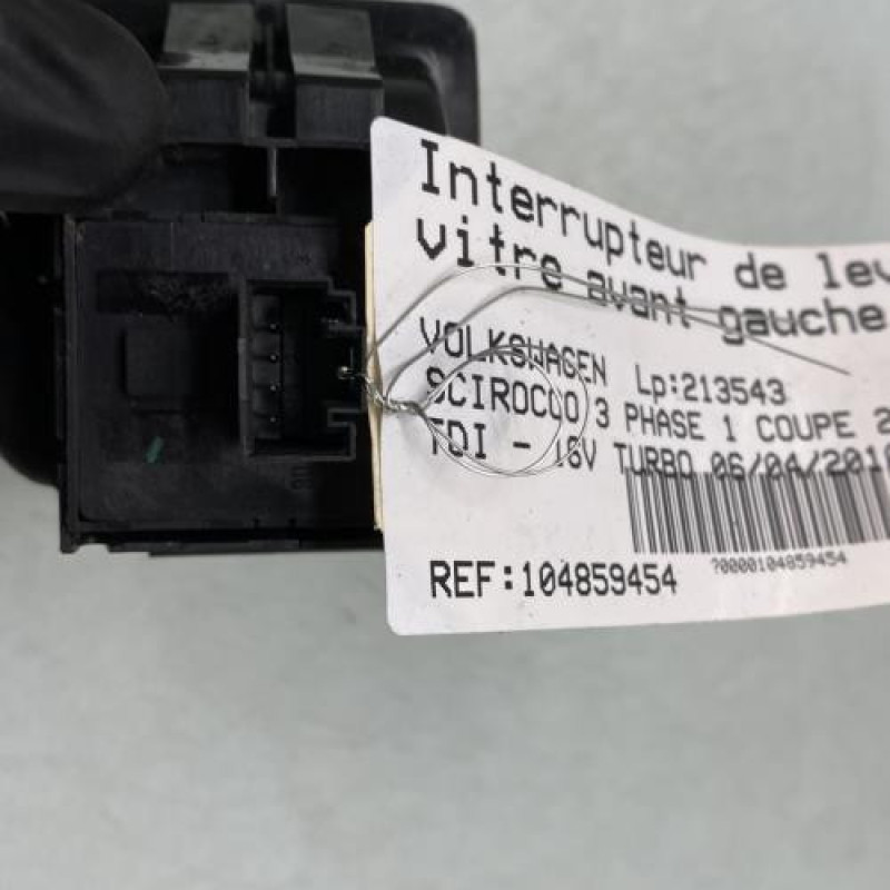 Interrupteur de leve vitre avant gauche VOLKSWAGEN SCIROCCO 3 Photo n°3