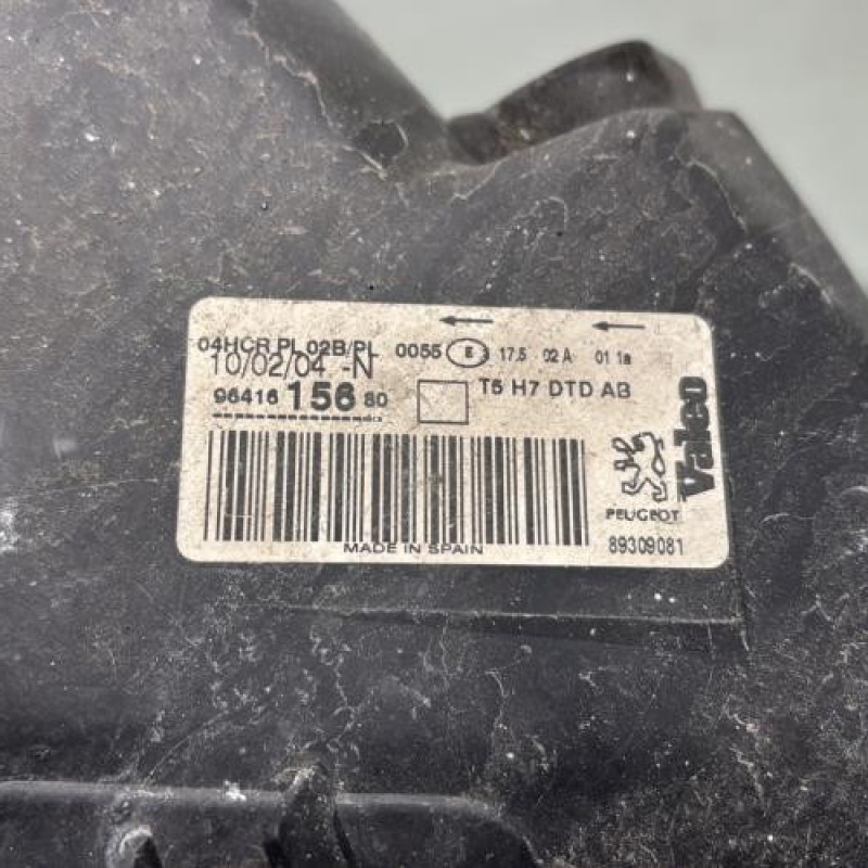 Optique avant principal droit (feux)(phare) PEUGEOT 307 Photo n°2