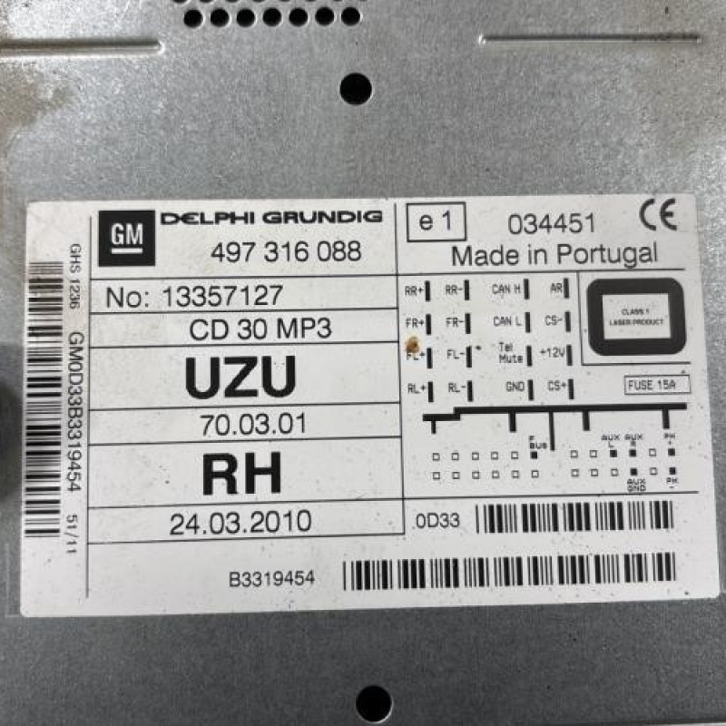 Autoradio d'origine OPEL CORSA D Photo n°4