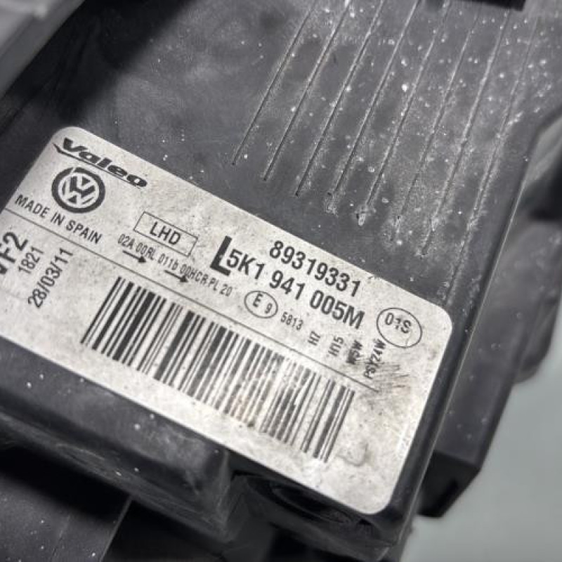 Optique avant principal gauche (feux)(phare) VOLKSWAGEN GOLF 6 Photo n°6