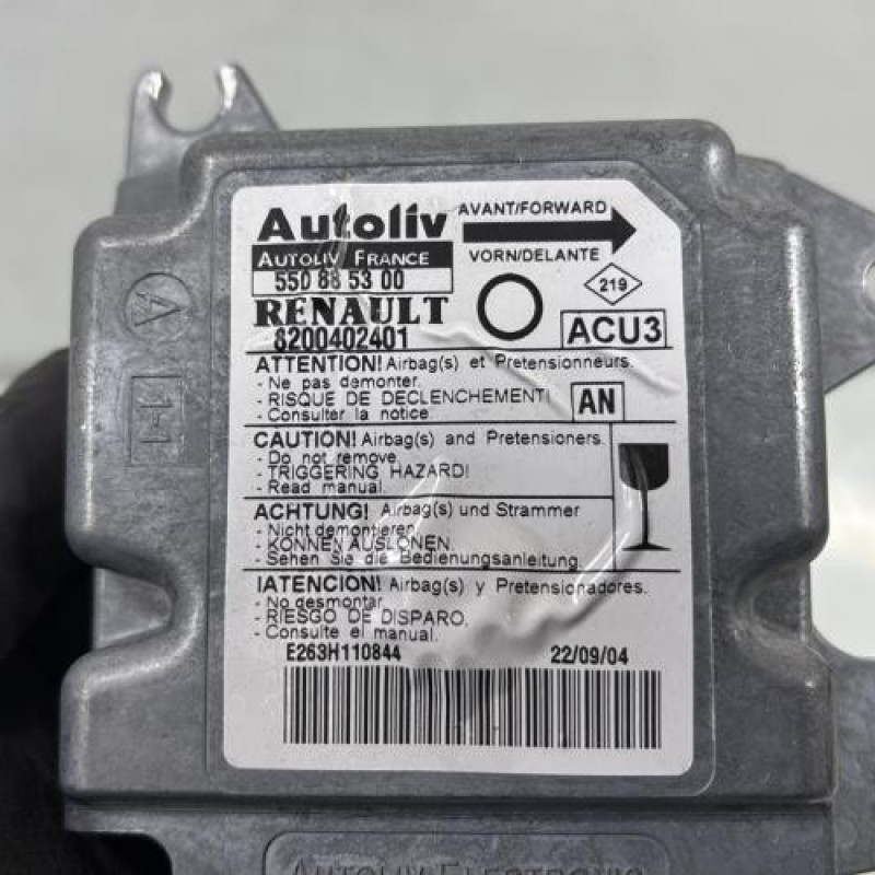 Boitier air bag RENAULT TWINGO 1 Photo n°4