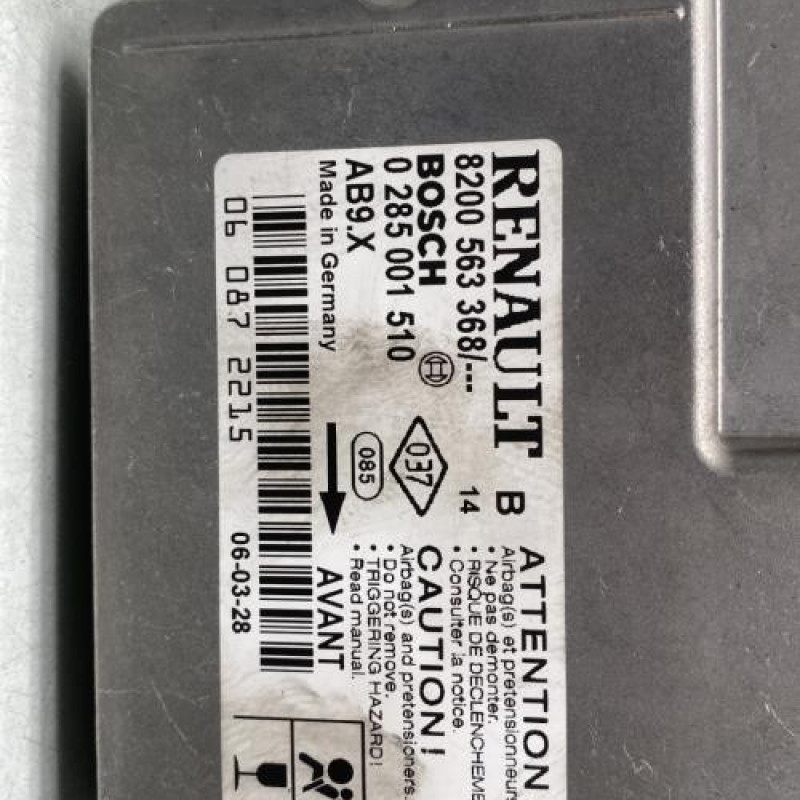 Boitier air bag RENAULT CLIO 3 Photo n°2