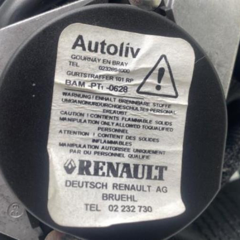 Pretensionneur de ceinture avant droit RENAULT CLIO 4 Photo n°3