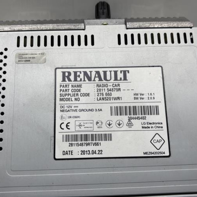 Autoradio d'origine RENAULT CAPTUR 1 Photo n°6