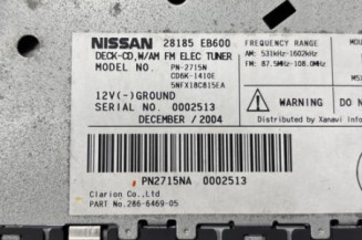 Autoradio d'origine NISSAN PATHFINDER 2