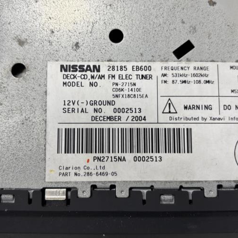 Autoradio d'origine NISSAN PATHFINDER 2 Photo n°3