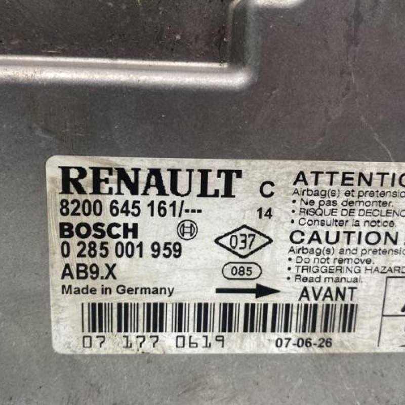 Boitier air bag RENAULT CLIO 3 Photo n°2