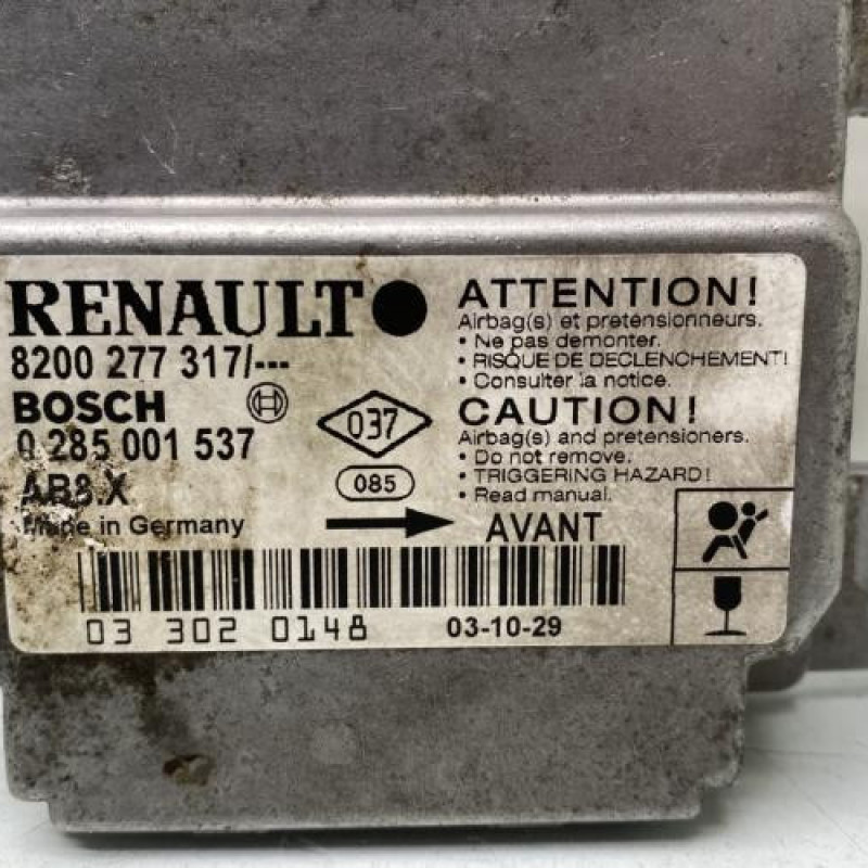 Boitier air bag RENAULT CLIO 2 Photo n°2