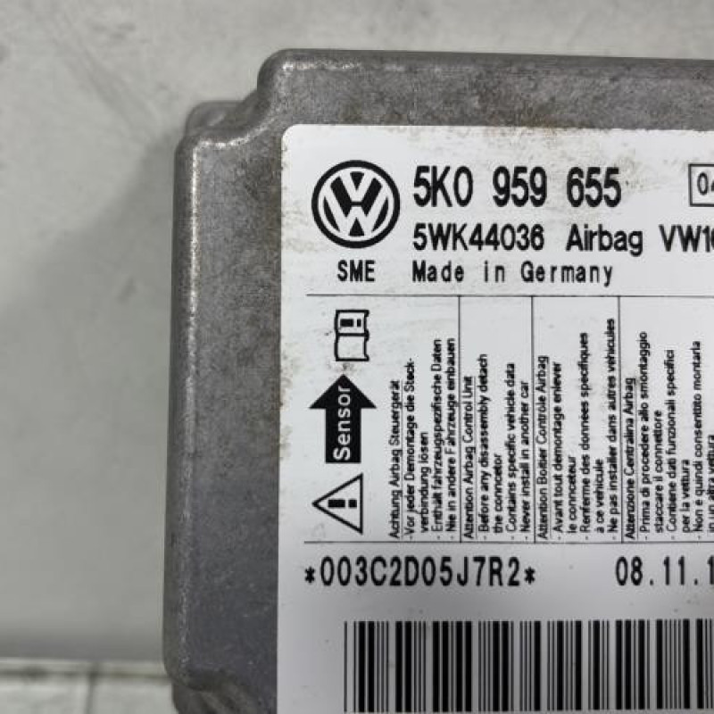 Boitier air bag VOLKSWAGEN GOLF 6 Photo n°2
