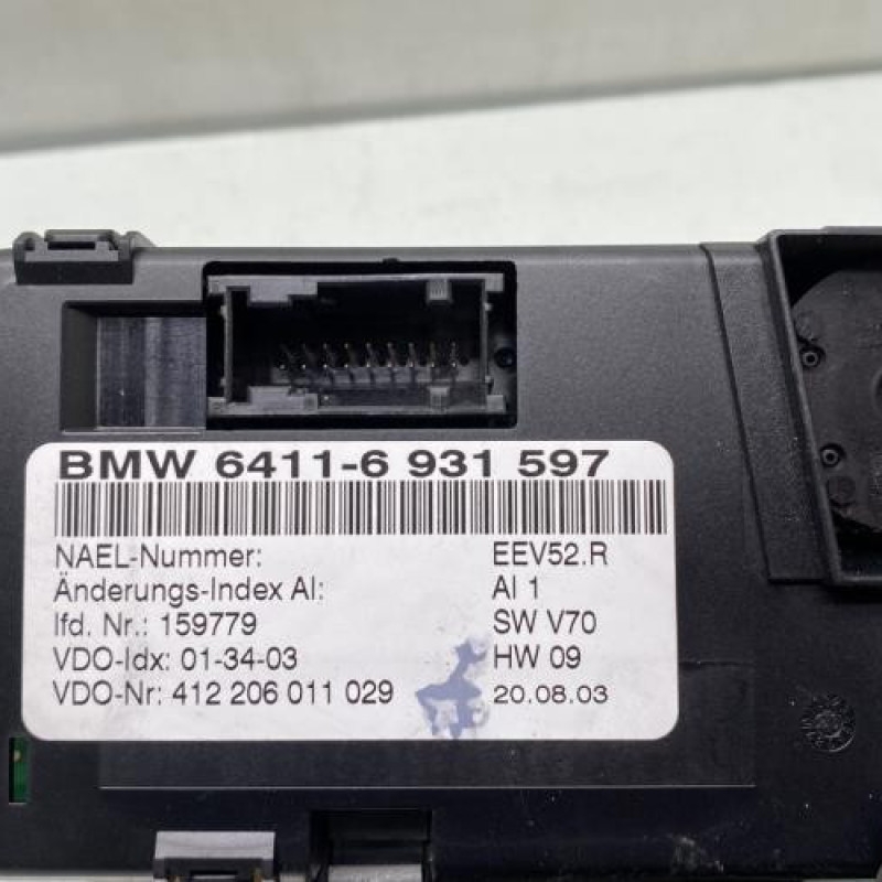 Commande chauffage BMW Z4 E85 Photo n°3
