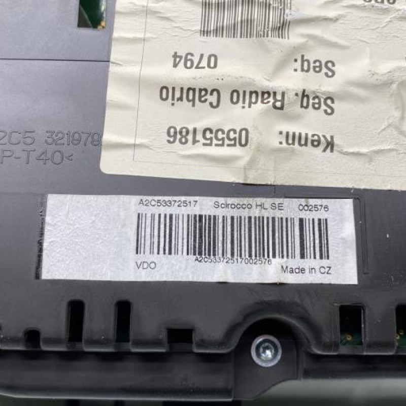 Compteur VOLKSWAGEN SCIROCCO 3 Photo n°3