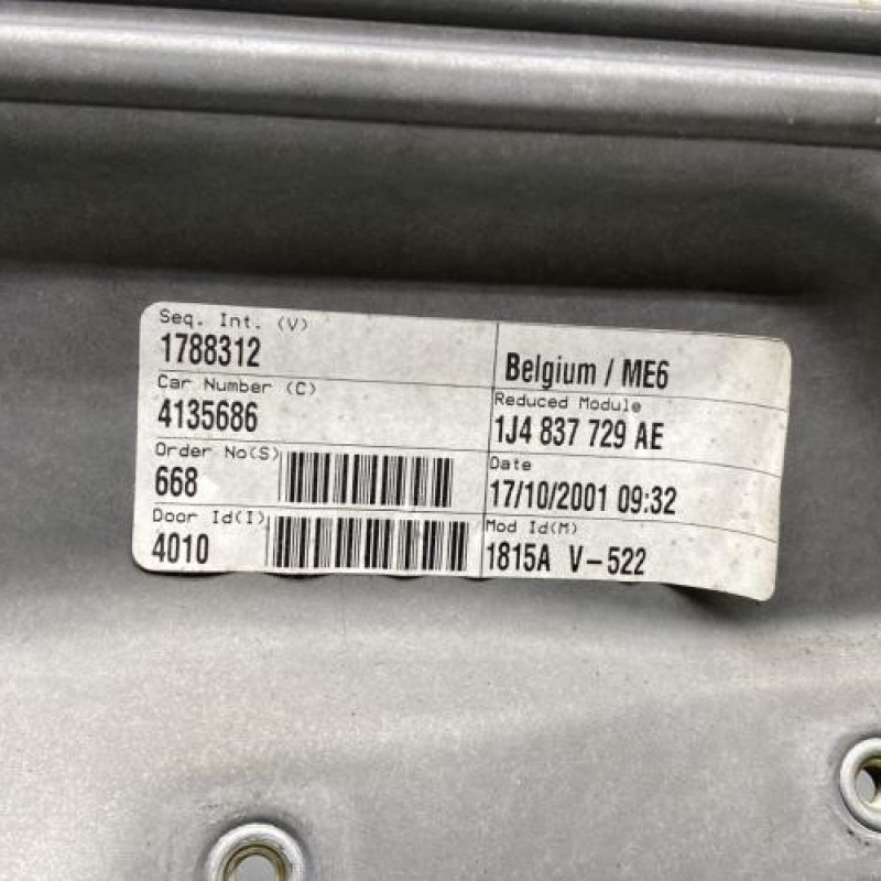 Leve vitre electrique avant gauche VOLKSWAGEN GOLF 4 Photo n°2