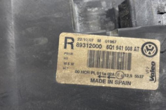 Optique avant principal droit (feux)(phare) VOLKSWAGEN POLO 4