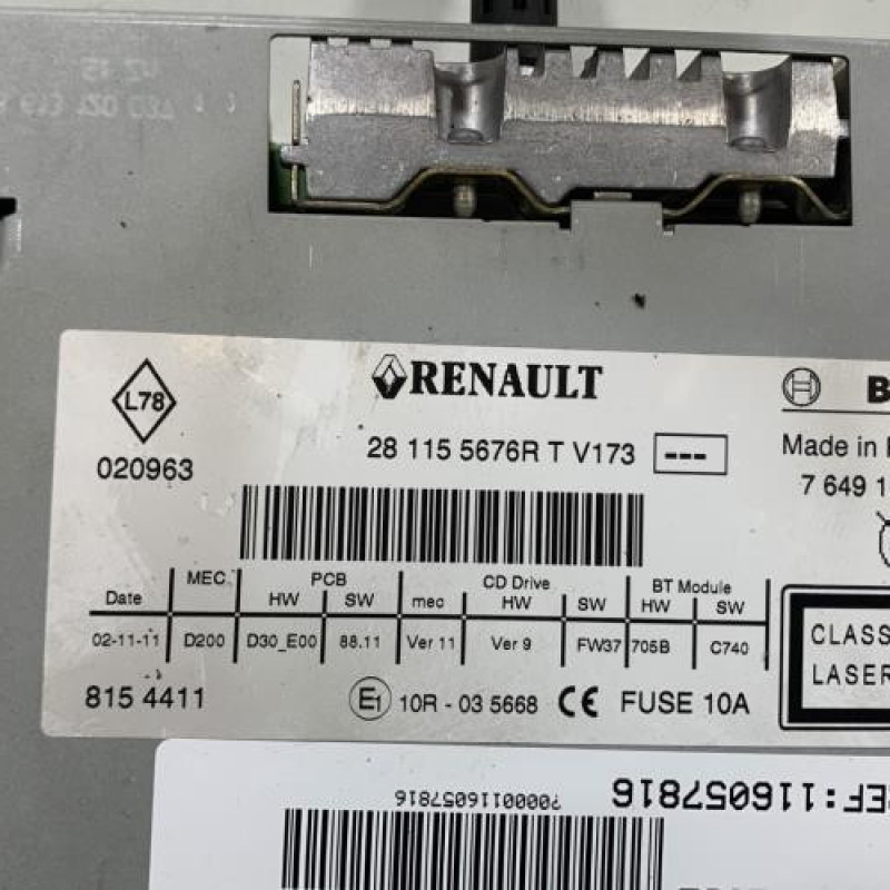 Autoradio d'origine RENAULT LAGUNA 3 Photo n°4