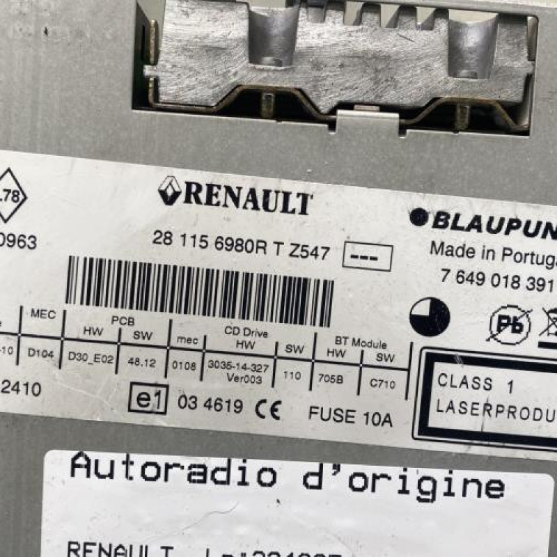Autoradio d'origine RENAULT LAGUNA 3 Photo n°5