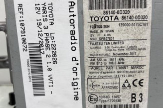 Autoradio d'origine TOYOTA YARIS 3