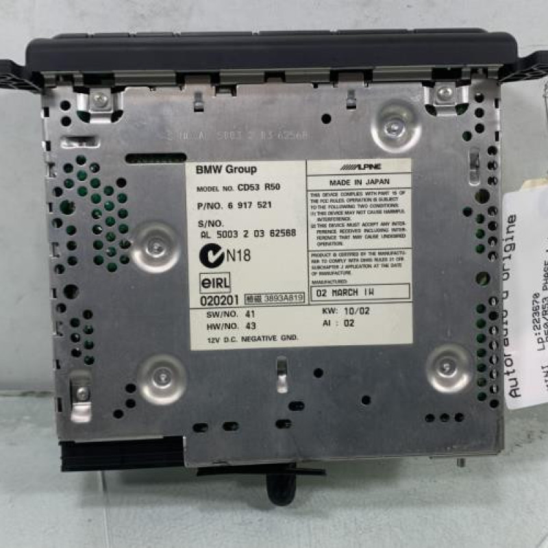 Autoradio d'origine MINI MINI 1 R50/R53 Photo n°7